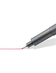 Stylo-feutre staedtler pigment liner 308 pointe calibr e baguee metal 0,5mm coloris assorties. Etui de 12. 2