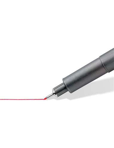 Stylo-feutre staedtler pigment liner 308 pointe calibr e baguee metal 0,5mm coloris assorties. Etui de 12.