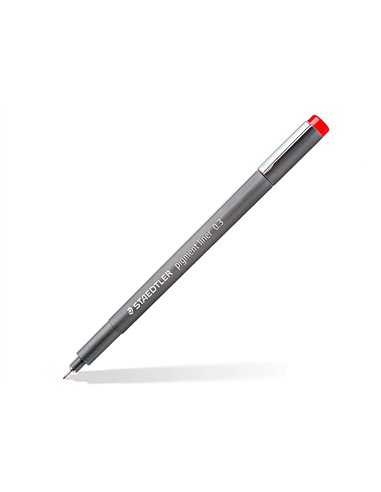 Stylo-feutre staedtler pigment liner 308 pointe calibr e baguee metal 0,5mm coloris assorties. Etui de 12.