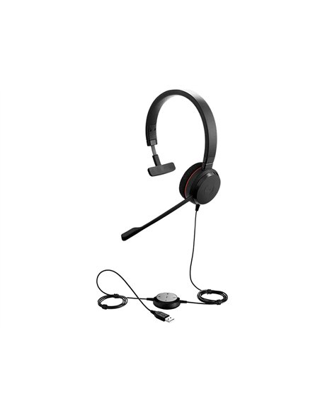 Casque filaire jabra evolve 20 mono ms usb connection bluetooth.