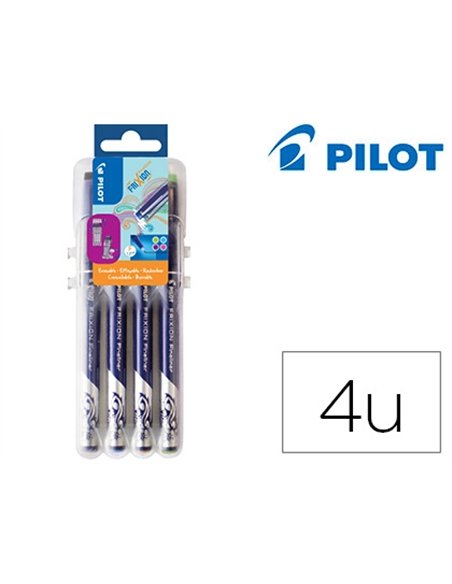 Stylo-feutre pilot evolutive pointe moyenne coloris turquoise vert clair violet rose set de 4 unités.
