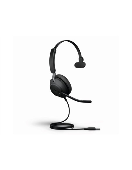 Casque filaire jabra evolve 2 40 mono ms usb-a micro casque isolation acoustique.