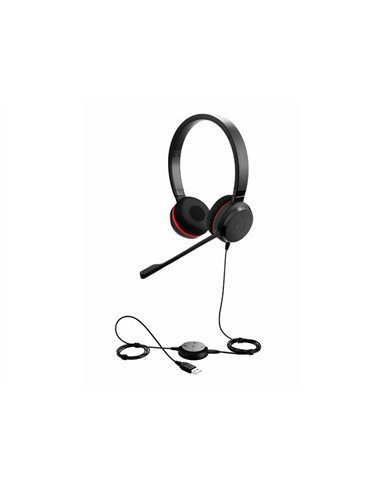 Casque filaire jabra evolve 30 duo ms usb-a micro casque isolation acoustique.