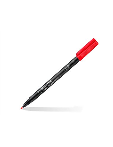 Marqueur staedtler permanent dry safe lumocolor 318 pointe fine 0,6mm coloris assrotis etui de 14 feutres.