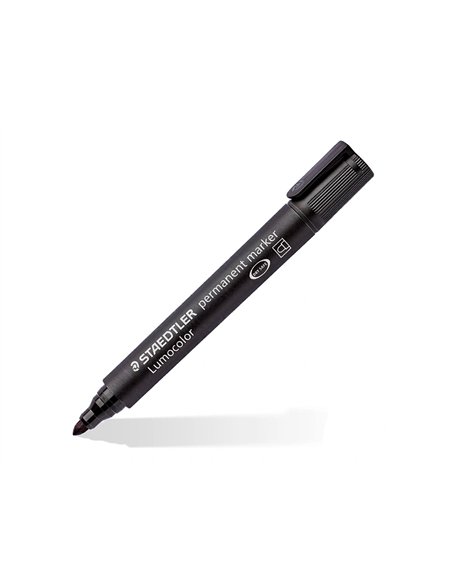Marqueur staedtler permanent dry safe 352 lumocolor pointe ogive 2mm assortie etui de 4.