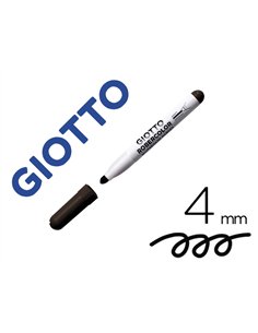 Marqueur giotto robercolor effaçable tableau blanc pointe medium ogive 4 mm coloris noir.