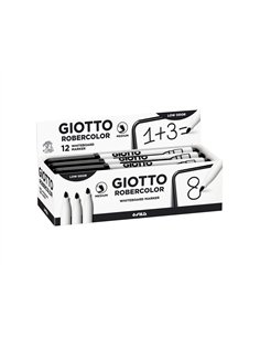 Marqueur giotto robercolor effaçable tableau blanc pointe medium ogive 4 mm coloris noir. 2