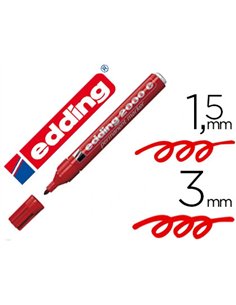 Marqueur edding permanent e2000c pointe ogive tracé 1.5/3mm corps aluminium couleurs assorties pochette 4 unités.