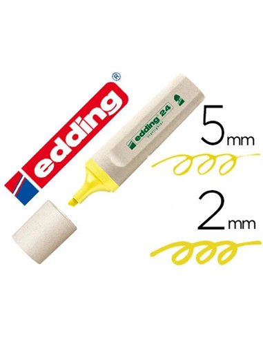 Surligneur edding ecoline coloris jaune fluo.