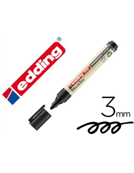 Marqueur edding e-28 ecoline tableau blanc rechargeable pointe ogive 1,5/3mm encre cap-off effacable a sec.