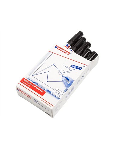 Marqueur edding e660 tableau blanc rechargeable pointe ogive tracé 1.5/3mm encre cap-off pigmentée non toxique noir.
