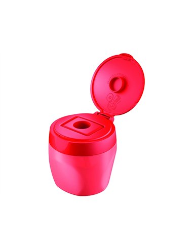 Taille-crayon stabilo reservoir woody 3 in 1 coloris rouge.
