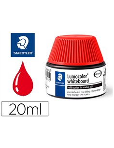 Recharge marqueur permanent staedtler lumocolor 488 48 pour marqueurs compacts 348 flacon 20ml coloris rouge.