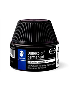 Recharge marqueur permanent staedtler lumocolor 488 48 pour marqueurs compacts 348 flacon 20ml coloris noir. 2