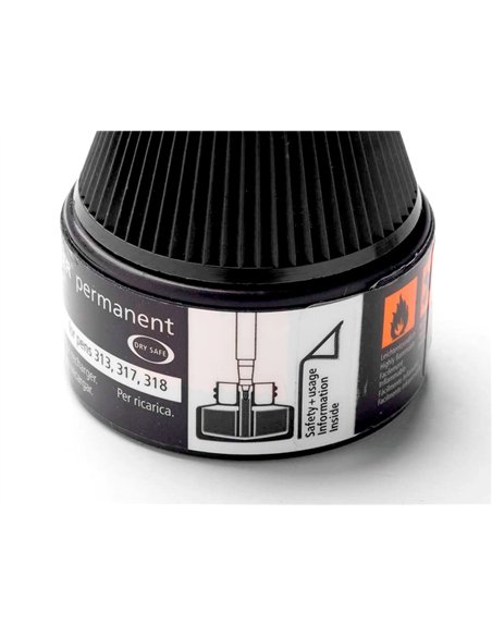 Recharge marqueur permanent staedtler lumocolor 488 48 pour marqueurs compacts 348 flacon 20ml coloris noir.