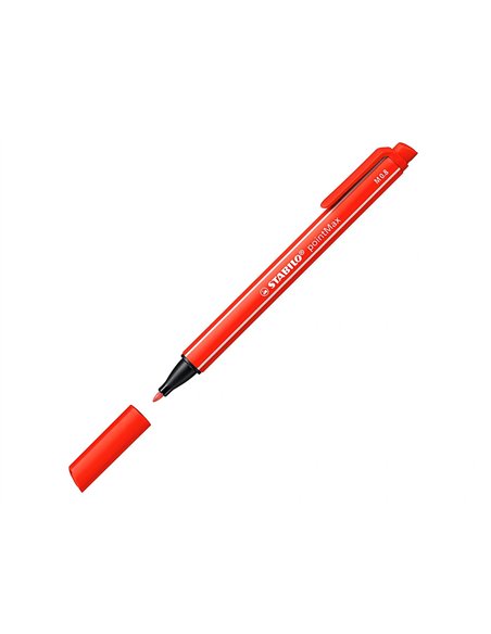 Stylo-feutre stabilo pointmax coloris noir bleu vert rouge pochette de 4 unités.