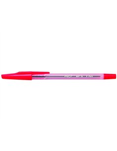 Stylo-bille pilot bp-s écriture fine 0.3mm encre douce pointe indéformable rechargeable corps translucide coloris rouge. 2