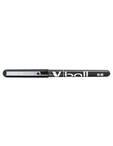 Roller pilot vball 5 écriture fine 0.3mm encre liquide niveau visible régulateur débit clip métal coloris noir.