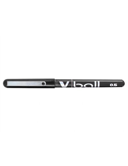 Roller pilot vball 5 écriture fine 0.3mm encre liquide niveau visible régulateur débit clip métal coloris noir.