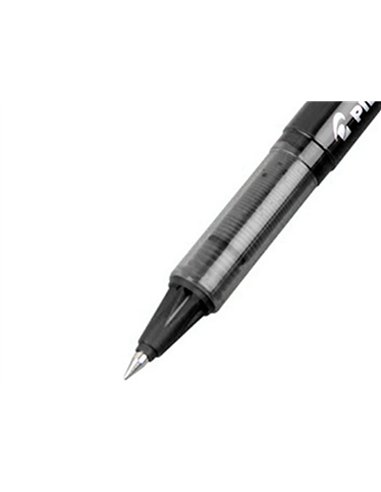 Roller pilot vball 5 écriture fine 0.3mm encre liquide niveau visible régulateur débit clip métal coloris noir.
