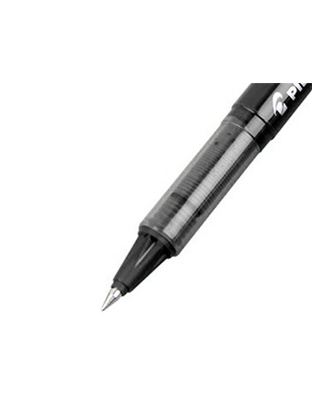 Roller pilot vball 5 écriture fine 0.3mm encre liquide niveau visible régulateur débit clip métal coloris noir.
