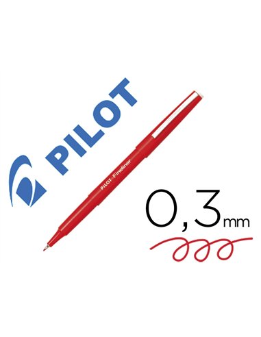 Stylo-feutre pilot fineliner écriture fine 0.3mm pointe polyacétate baguée encre liquide permet copies carbone rouge.