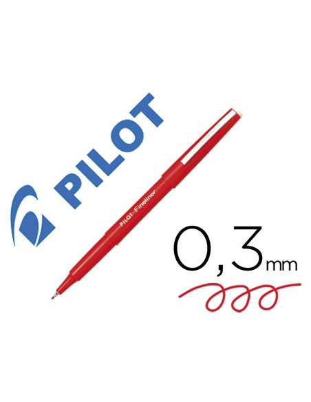 Stylo-feutre pilot fineliner écriture fine 0.3mm pointe polyacétate baguée encre liquide permet copies carbone rouge.