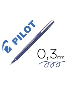 Stylo-feutre pilot fineliner écriture fine 0.3mm pointe polyacétate baguée encre liquide permet copies carbone bleu.