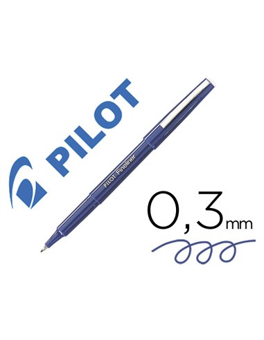 Stylo-feutre pilot fineliner écriture fine 0.3mm pointe polyacétate baguée encre liquide permet copies carbone bleu.