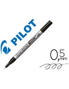 Marqueur pilot feutre permanent encre métallique pointe non biseautée extra fine polyacétate 0.5mm argent.