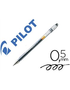 Stylo-bille pilot g1 7 écriture moyenne 0.7mm encre gel corps translucide couleur dense noir.