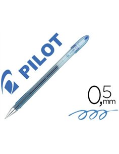 Stylo-bille pilot g1 7 écriture moyenne 0.5mm encre gel corps translucide couleur dense bleu.