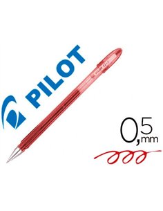 Stylo-bille pilot g1 7 écriture moyenne 0.5mm encre gel corps translucide couleur dense rouge.