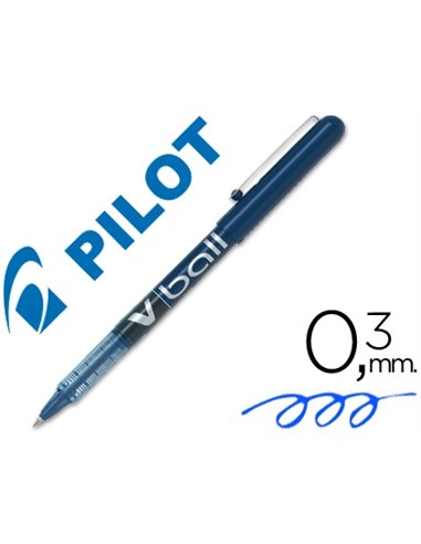 Roller pilot v-ball 5 pointe metal 0,3mm encre liquide coloris turquoise.