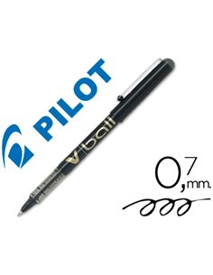 Roller pilot vball 7 écriture moyenne 0.5mm encre liquide niveau visible régulateur débit clip métal coloris noir.