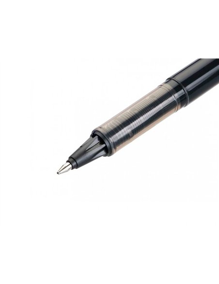 Roller pilot vball 7 écriture moyenne 0.5mm encre liquide niveau visible régulateur débit clip métal coloris noir.