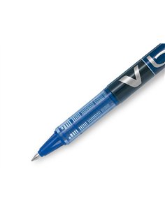 Roller pilot vball 7 écriture moyenne 0.5mm encre liquide niveau visible régulateur débit clip métal coloris bleu. 2