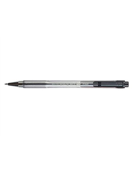 Stylo-bille pilot bp-s matic écriture fine 0.3mm 800m encre classique rétractable corps translucide rechargeable noir.