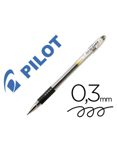 Roller pilot g1 gel grip caoutchouc bille carbure de tungstène pointe fine encre gel noire.