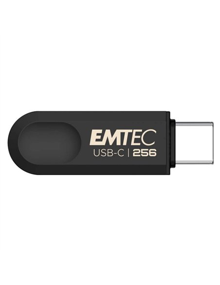 Cle usb emtec 3.2 type-c single c280 256gb coloris noir.