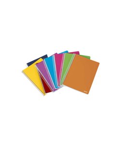 Cahier à spirales Ancor Classic Stripes, format folio quadrillé, 4 x 4 mm, 80 feuilles, 90 g/m², couverture plastique, couleurs 