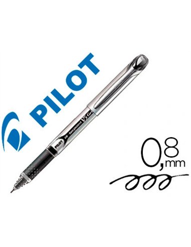 Stylo pilot v10 grip écriture large 0.8mm clip métal grip préhension encre liquide niveau visible 1600m écriture noir.