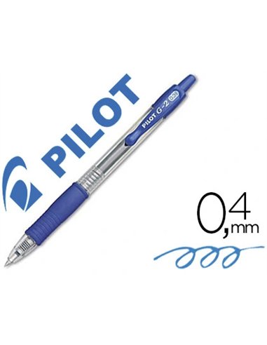 Roller pilot g2 7 fun ecriture moyenne 0.4mm encre gel retractable corps translucide grip caoutchouc bleu nuit.