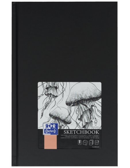 Carnet de croquis Oxford Artbooks A5 à couverture rigide et broché - Format A5 - Couverture rigide - Carnet broché - 96 feuilles