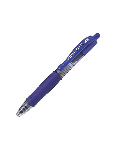 Roller pilot mini g2 pixies ecriture moyenne 0.4mm retractable coloris bleu.