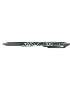Roller pilot frixion ball écriture moyenne 0.7mm encre effaçable grip préhension rechargeable gomme sertie coloris noir. 2