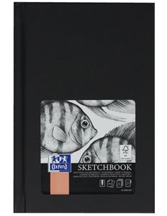 Carnet de croquis Oxford Artbooks A6 avec couverture rigide - 96 feuilles de 100 g/m² - Noir