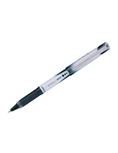 Roller pilot vball grip écriture large 1mm pointe acier inoxydable niveau encre liquide visible grip caoutchouc noir.