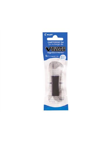 Recharge pilot wbs-vs pour marqueurs v board master tracé 2mm encre liquide base alcool couleurs vives bleu.