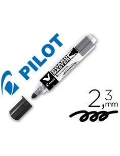 Marqueur pilot v board master rechargeable pointe ogive tracé 2mm encre liquide base alcool couleur vive noir.